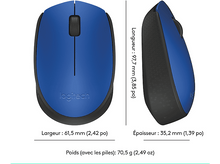 Charger l&#39;image dans la galerie, LOGITECH Souris sans fil M171 Bleu (910-004640) Souris sans fil Bleu
