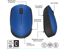 Charger l&#39;image dans la galerie, LOGITECH Souris sans fil M171 Bleu (910-004640) Souris sans fil Bleu
