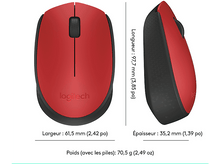 Charger l'image dans la galerie, LOGITECH Souris sans fil M171Rouge (910-004641)
