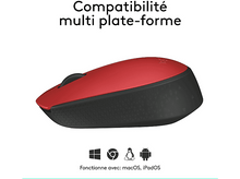 Charger l'image dans la galerie, LOGITECH Souris sans fil M171Rouge (910-004641)
