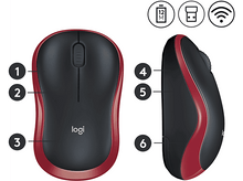 Charger l&#39;image dans la galerie, LOGITECH Souris sans fil M185 Rouge (910-002237)
