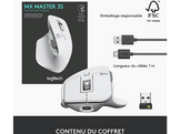 LOGITECH Souris sans fil MX Master 3s Blanc (910-006560)