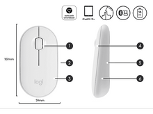 Charger l&#39;image dans la galerie, LOGITECH Souris sans fil Pebble M350 Blanc cassé (910-005716)
