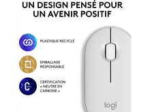 Charger l&#39;image dans la galerie, LOGITECH Souris sans fil Pebble M350s Blanc (910-007013)
