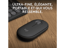 Charger l&#39;image dans la galerie, LOGITECH Souris sans fil Pebble M350s Noir (910-007015)
