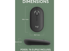 Charger l&#39;image dans la galerie, LOGITECH Souris sans fil Pebble M350s Noir (910-007015)
