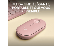 Charger l'image dans la galerie, Une souris rose est visible. Texte : Ultra-fin, élégant, portable, et qui vous ressemble.
