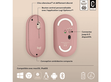 Charger l&#39;image dans la galerie, LOGITECH Souris sans fil Pebble M350s Rose (910-007014)
