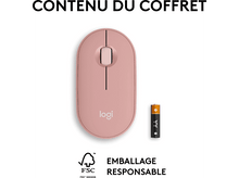 Charger l&#39;image dans la galerie, LOGITECH Souris sans fil Pebble M350s Rose (910-007014)
