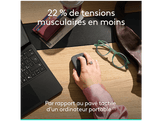 LOGITECH Souris sans fil pliable Mobi - Graphite