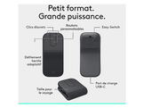 LOGITECH Souris sans fil pliable Mobi - Graphite