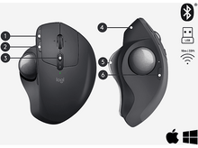 Charger l&#39;image dans la galerie, LOGITECH Souris sans fil trackball MX Ergo Advanced Noir (910-005179)
