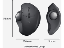 Charger l&#39;image dans la galerie, LOGITECH Souris sans fil trackball MX Ergo Advanced Noir (910-005179)
