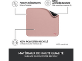 LOGITECH Tapis de souris DeskMat Studio Series Antislip Rose (956-000050)