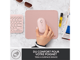 LOGITECH Tapis de souris DeskMat Studio Series Antislip Rose (956-000050)