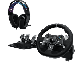 LOGITECH Volant de gaming G920 Driving Force + casque de gaming G335 Noir (991-000551)