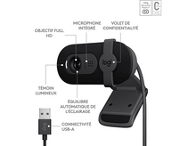 Charger l&#39;image dans la galerie, LOGITECH Webcam Brio 100 Full HD Noir (960-001585)
