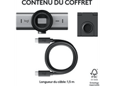 LOGITECH Webcam MX Brio Ultra HD 4K 60 FPS USB-C Noir (960-001559)