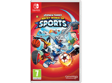 Charger l'image dans la galerie, Couverture du jeu Looney Tunes Wacky World of Sports. Bugs Bunny, Daffy Duck et Porky Pig font du sport.
