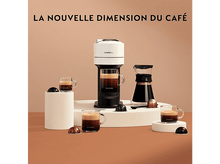 Charger l&#39;image dans la galerie, Machine à café avec tasses à café et capsules de café. Texte : La Nouvelle Dimension du Café.
