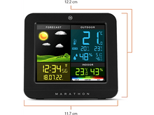 Charger l&#39;image dans la galerie, MARATHON Station météo sans fil Berlin Noir (BA030019-EU1)
