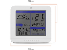 Charger l&#39;image dans la galerie, MARATHON Station météo sans fil Paris Blanc (BA030020-EU1)
