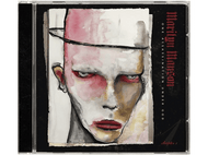 Pochette d'album: portrait de Marilyn Manson. Fond noir, texte 'One Assassination Under God'.