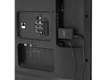 Charger l&#39;image dans la galerie, Arrière d&#39;un téléviseur avec des ports et un appareil Marantek noir connecté. Câbles branchés, fond noir.
