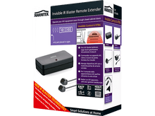 Charger l&#39;image dans la galerie, Boîte : un appareil noir avec plusieurs ports de connexion. Texte et diagrammes décrivant sa fonction.
