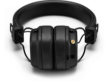 Charger l&#39;image dans la galerie, Casque Marshall noir, vue de dessus, fond blanc.
