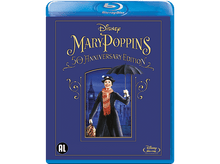 Charger l'image dans la galerie, Disque Blu-ray de 'Mary Poppins' avec l'affiche du film. Il a un fond bleu.
