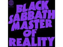 Charger l'image dans la galerie, Pochette de l'album Black Sabbath. Les mots 'BLACK SABBATH MASTER OF REALITY' sont visibles.
