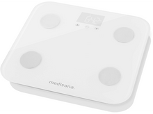 Charger l&#39;image dans la galerie, Balance numérique blanche avec coins arrondis et quatre cercles gris.
