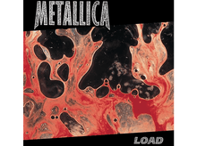 Charger l&#39;image dans la galerie, Pochette d&#39;album avec design abstrait rouge et noir. Texte &quot;Metallica&quot; et &quot;Load&quot;.
