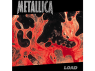 Pochette d'album : titre Metallica et design abstrait rouge et noir.