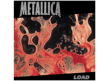 Charger l&#39;image dans la galerie, Pochette de l&#39;album Metallica avec art abstrait rouge et noir et texte blanc.
