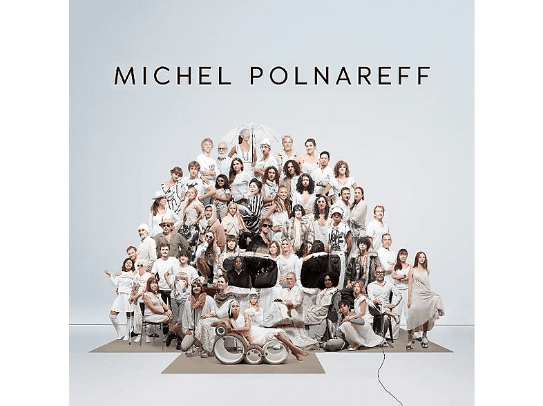Un grand groupe de personnes d'âges et d'ethnies variés. Texte : Michel Polnareff.