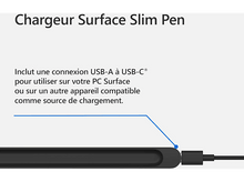 Charger l&#39;image dans la galerie, Gros plan d&#39;un câble de charge de stylo noir avec connexion USB-A vers USB-C.
