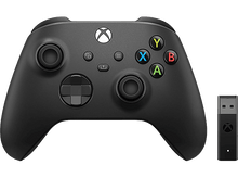 Charger l&#39;image dans la galerie, MICROSOFT HW Manette sans fil Xbox Noir + adaptateur sans fil Windows 10/11 (1VA-00002)
