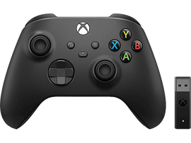 MICROSOFT HW Manette sans fil Xbox Noir + adaptateur sans fil Windows 10/11 (1VA-00002)