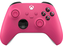 Charger l&#39;image dans la galerie, Manette Xbox rose avec boutons noirs et logo Xbox blanc.
