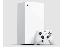 Charger l&#39;image dans la galerie, Console Xbox Series X blanche et manette sur fond blanc.
