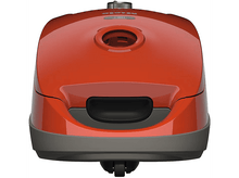 Charger l&#39;image dans la galerie, Aspirateur rouge, vue de dessus. A une surface rouge brillante avec des accents noirs et gris.
