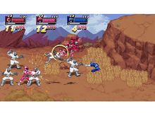 Charger l&#39;image dans la galerie, Power Rangers combattant. Plusieurs monstres en arrière-plan.
