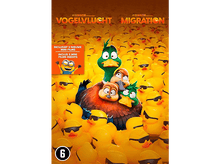 Charger l&#39;image dans la galerie, Couverture DVD du film &#39;Migration&#39;. Canards et canetons dans une foule, avec un canard vert au centre.
