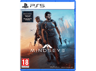 Jaquette de jeu PS5 avec deux hommes, un tenant une arme. Drones et ville en arrière-plan.