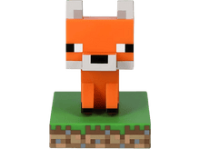 Charger l&#39;image dans la galerie, Une figurine de renard Minecraft sur une base d&#39;herbe verte, avec une bordure pixelisée marron et beige.
