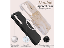 Charger l&#39;image dans la galerie, MIO BY MOBILIZE Cover Magsafe Compatible Samsung A16 4G/5G Gold Marble (80131)
