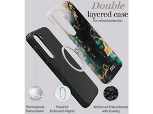 Charger l&#39;image dans la galerie, MIO BY MOBILIZE Cover Magsafe Compatible Samsung A16 4G/5G Green Marble (80126)
