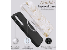 Charger l&#39;image dans la galerie, MIO BY MOBILIZE Cover Magsafe Compatible Samsung A16 4G/5G White Roses (80101)
